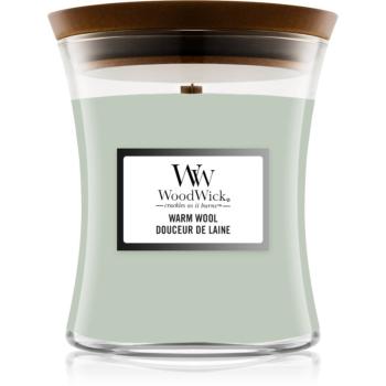 Woodwick Warm Wool vonná sviečka s dreveným knotom 275 g