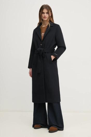 Vlnený kabát Pepe Jeans BRENDA tmavomodrá farba, prechodný, PL402479