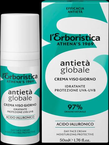 ERBORISTICA Global Anti-Age Denný pleťový krém s kyselinou hyalurónovou a UVA-UVB ochranou 50 ml