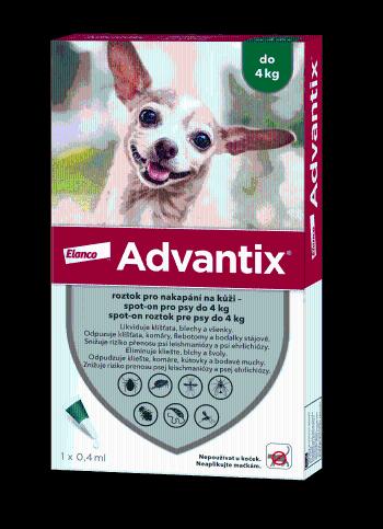 ADVANTIX Spot-on pre psy do 4 kg 1 ks