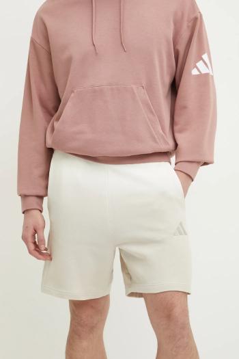 Bavlnené šortky adidas ALL SZN Dip Dye pánske, béžová farba, JL9576