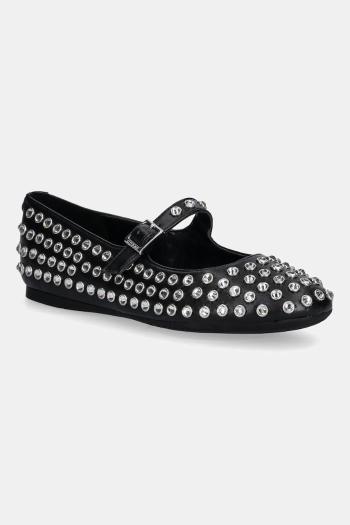 Baleríny Guess KALIDAL čierna farba, FLTKDL ELE02