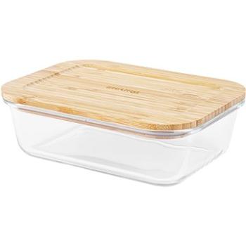 Siguro Dóza na potraviny Glass Seal Bamboo 1 l, 6 × 19,5 × 14,5 cm (SGR-FO-G210BB)
