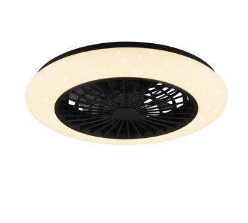 LED ventilátor Reality Stralsund čierna R62522132