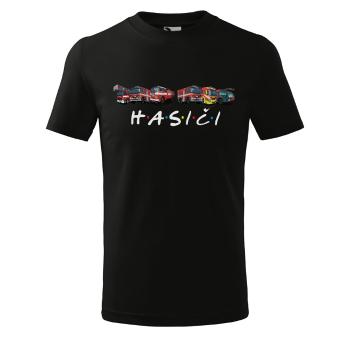 Tričko Hasiči – detské (Veľkosť: 134, Farba tričká: Čierna)