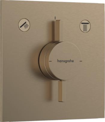 Sprchová a vaňová batéria Hansgrohe DuoTurn E bez podomietkového telesa kartáčovaný bronz 75417140