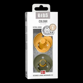BIBS Colour Cumlíky z prírodného kaučuku - , veľkosť 1, Honey Bee/Olive 2 ks
