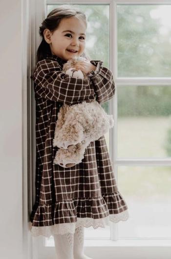 Dievčenské bavlnené šaty That's mine Haya hnedá farba, mini, oversize, 113528