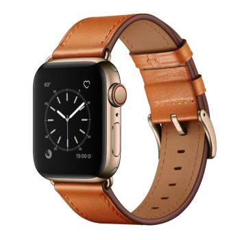 LEATHER Kožený remienok pre Apple Watch Ultra 1 / 2 (49mm) / 9 / 8 / 7 (45mm) / 6 / SE / 5 / 4 (44mm) / 3 / 2 / 1 (42mm) svetlohnedý