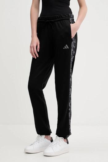 Tepláky adidas 3-Stripes čierna farba, s nášivkou, KB8510