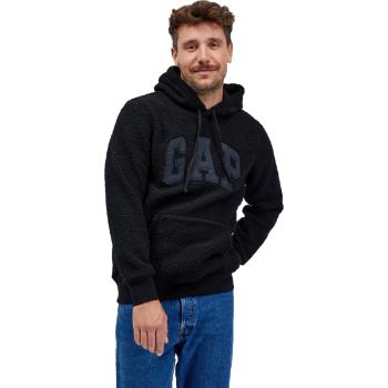 GAP V-GAP SHERPA PO HOOD Férfi pulóver, fekete, méret