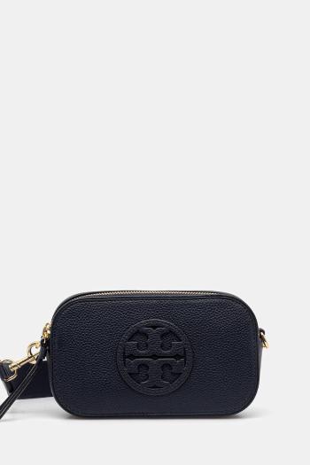 Kožená kabelka Tory Burch Miller tmavomodrá farba, 171955-405