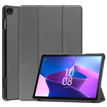 LEATHER Zaklápací obal pre Lenovo Tab M10 3. generácia (TB328FU / TB328XU) šedý