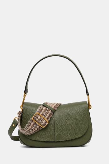 Kožená kabelka Gianni Chiarini HELENA ROUND zelená farba, BS 11088 TKL-NA