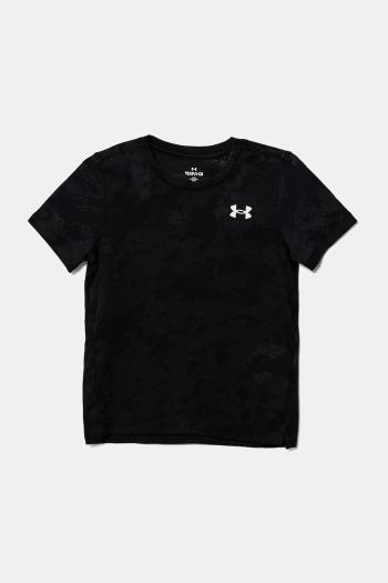 Detské tričko Under Armour Tech Vent Jcqrd SS čierna farba, jednofarebné, 1390019