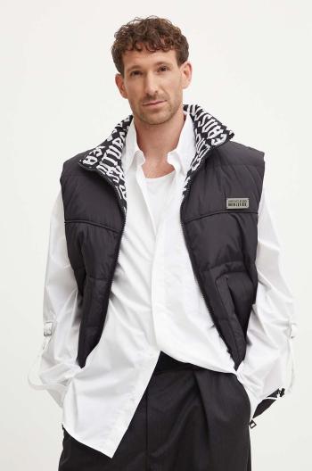 Obojstranná páperová vesta Versace Jeans Couture pánska, čierna farba, zimná, 77GAP421 CQD53
