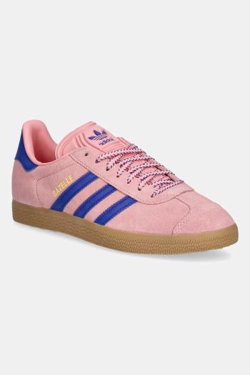Semišové tenisky adidas Originals Gazelle ružová farba, JH7213