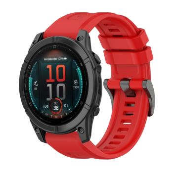 SILICONE Vymeniteľný remienok pre Garmin Fenix E 47mm červený