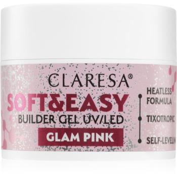 Claresa Soft&Easy Builder Gel podkladový gél na nechty odtieň Glam Pink 12 g