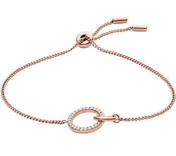 Fossil Minimalistický pozlátený náramok so zirkónmi JOF00638791