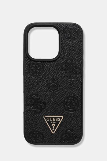 Puzdro na mobil Guess iPhone 16 Pro čierna farba, GUHMP16LPGBTMK