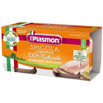 PLASMON bezlepkový zeleninový s morským ostriežom a zemiakmi 2× 80 g, 6 mes.+ (8001040091524)