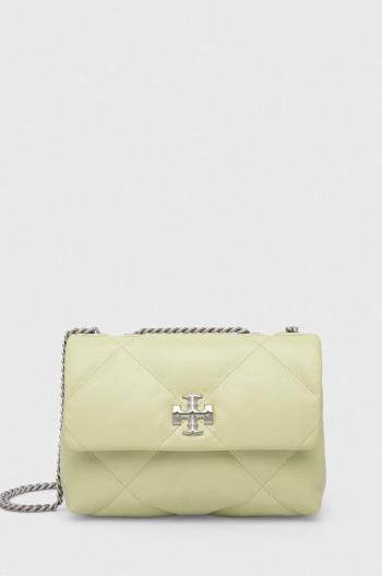 Kožená kabelka Tory Burch Kira Diamond Quilt Small zelená farba, 154706.300