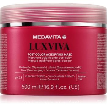 Medavita LUXVIVA Post Color Acidifying Mask ošetrujúca maska pre farebné vlasy 500 ml