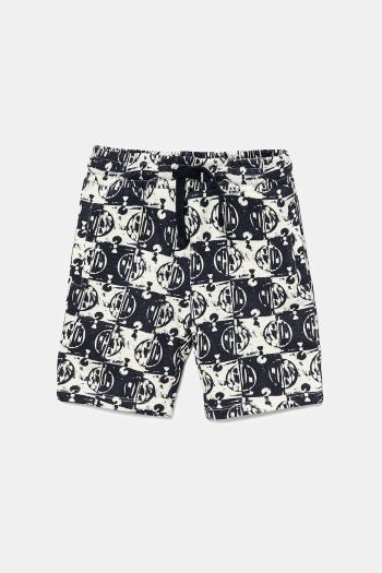 Detské bavlnené šortky Guess tmavomodrá farba, nastaviteľný pás N5GD05 KA6R4