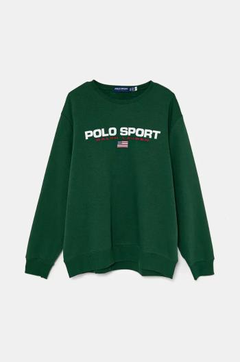 Mikina Polo Ralph Lauren pánska, zelená farba, s potlačou