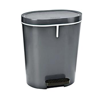 Denox pedálos hulladékgyűjtő 25 l , ovális,antracit, szürke, 25 l