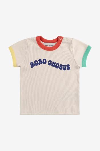 Tričko pre bábätko Bobo Choses Wavy biela farba, s potlačou, 125AB014