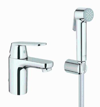 Umývadlová batéria GROHE Eurosmart Cosmopolitan s bidetovú spŕškou chróm 23125000
