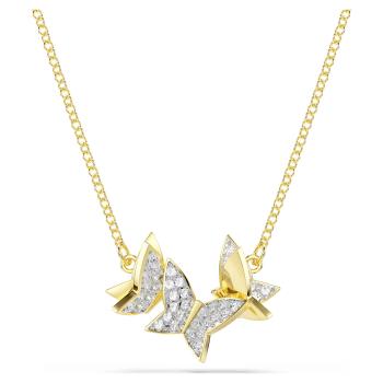 Swarovski Elegantný pozlátený náhrdelník Motýľ Idyllia Lilia 5736068