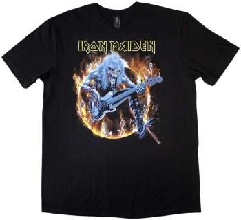 Iron Maiden Tričko Fear Live Flames Unisex Black M