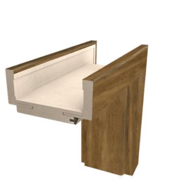 Obložková zárubňa Naturel 60 cm pre hrúbku steny 7,5-9,5 cm ľavá O1DPL60L
