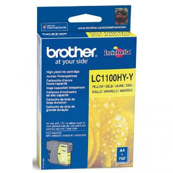 BROTHER LC-1100 - originálna cartridge, žltá, 10ml