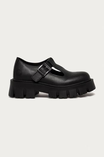 Poltopánky Altercore Jane Vegan Black dámske, čierna farba, na platforme