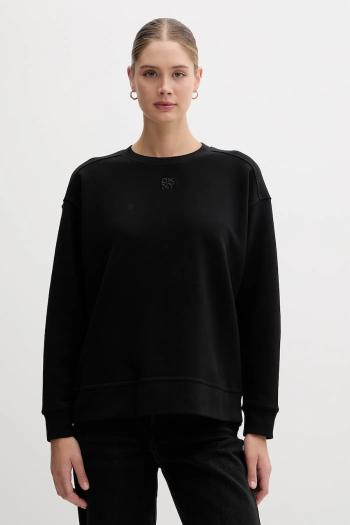 Bavlnená mikina Dkny čierna farba, vzorovaná, DJ4T1344