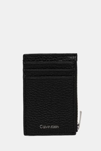 Kožená peňaženka Calvin Klein čierna farba, LV04D1030G