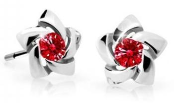 Cutie Jewellery Detské náušnice z bieleho zlata C2201-30-X-2 červená