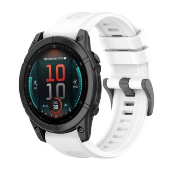 SILICONE Vymeniteľný remienok pre Garmin Fenix E 47mm biely