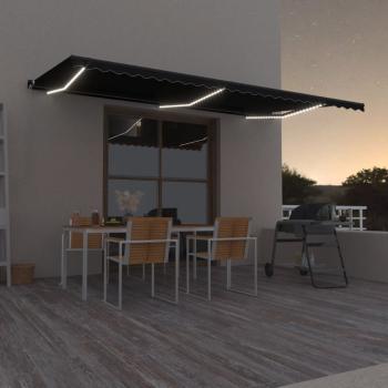 Ručne zaťahovacia markíza s LED svetlom 400x350 cm Dekorhome