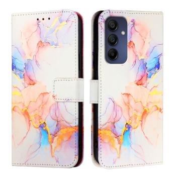 ART MARBLE Peňaženkový kryt pre Samsung Galaxy A16 / A16 5G WHITE ORANGE