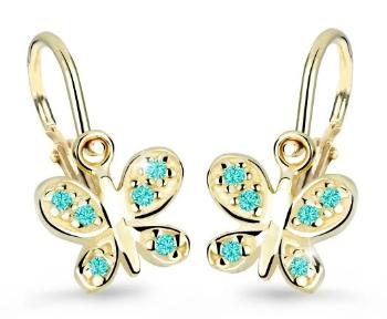 Cutie Jewellery Zlaté detské náušnice C2748-10-X-1 svetlo zelená