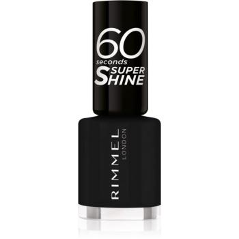 Rimmel 60 Seconds Super Shine lak na nechty odtieň 900 Black 8 ml