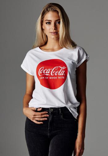 Mr. Tee Ladies Coca Cola Round Logo Tee white