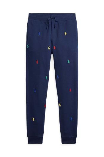 Detské tepláky Polo Ralph Lauren tmavomodrá farba, vzorované, 323846210005