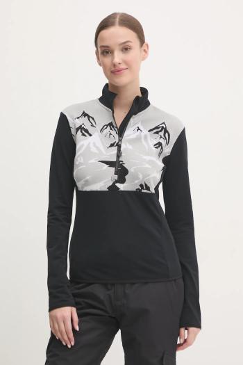 Športová mikina EA7 Emporio Armani St. Moritz Powerstretch čierna farba, s nášivkou, TJJFZ.6DTM47