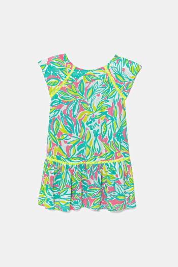 Dievčenské šaty United Colors of Benetton tyrkysová farba, mini, áčkový strih, 4UIACV03G